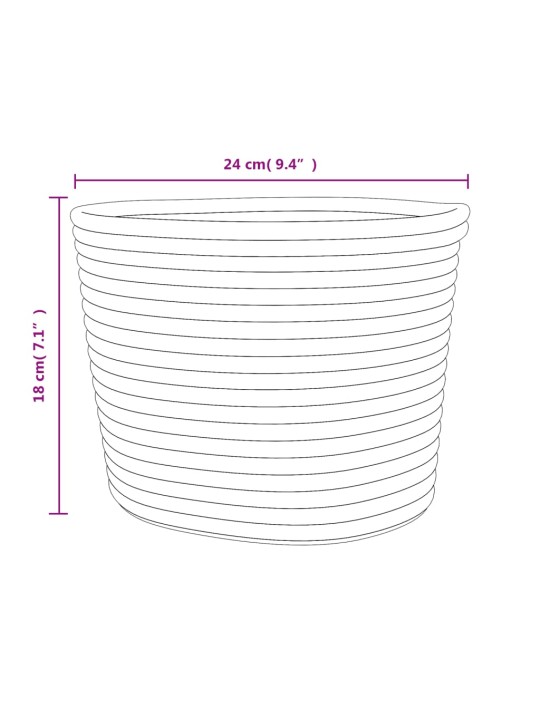 Hoiukorvid 2 tk, hall ja valge, ø24x18 cm, puuvill