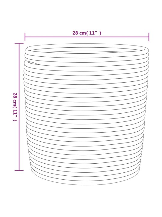 Hoiukorvid 2 tk, pruun ja valge, ø28x28 cm, puuvill