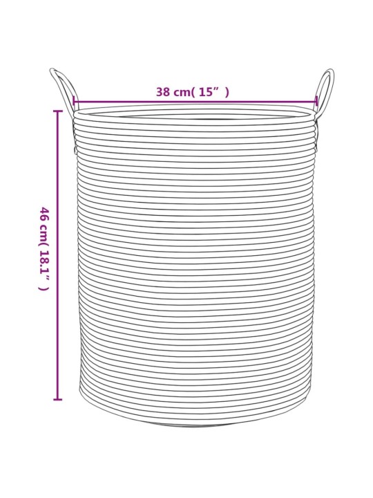 Hoiukorv, pruun ja valge, ø38x46 cm, puuvill