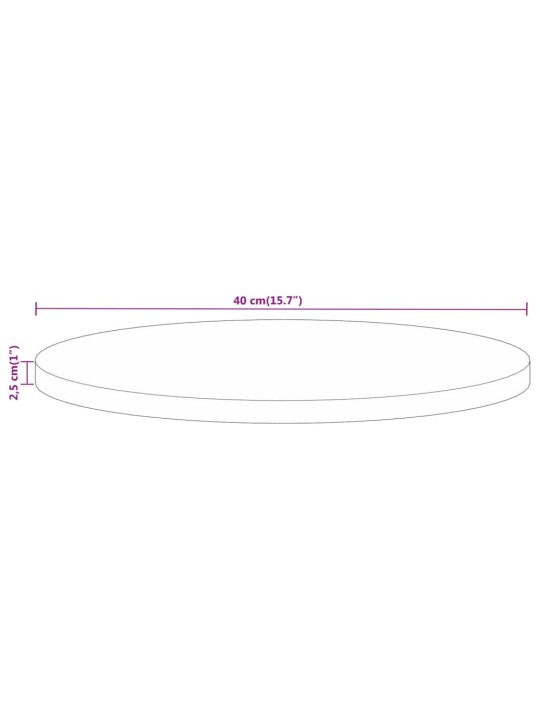 ÜMMARGUNE LAUAPLAAT, Ø40X2,5 CM, TAASTATUD PUIT