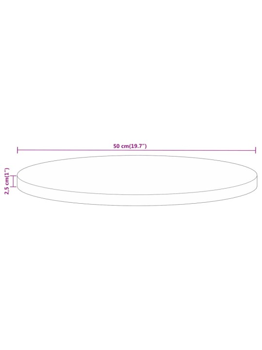 ÜMMARGUNE LAUAPLAAT, Ø50X2,5 CM, TAASTATUD PUIT