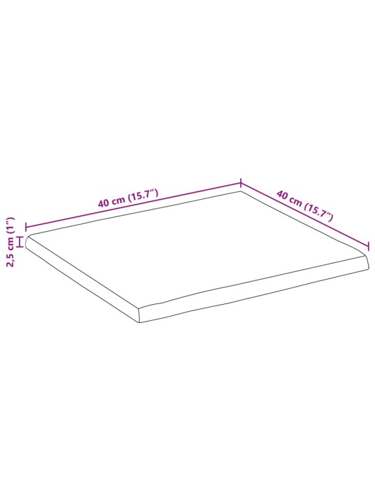 LAUAPLAAT NATURAALSE SERVAGA 40X40X2,5 CM TÖÖTLEMATA MANGOPUIT