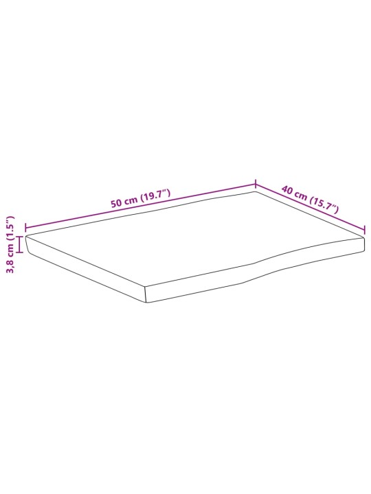 LAUAPLAAT NATURAALSE SERVAGA 50X40X3,8 CM TÖÖTLEMATA MANGOPUIT