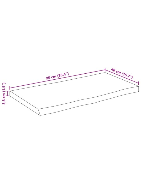 LAUAPLAAT NATURAALSE SERVAGA 90X40X3,8 CM TÖÖTLEMATA MANGOPUIT