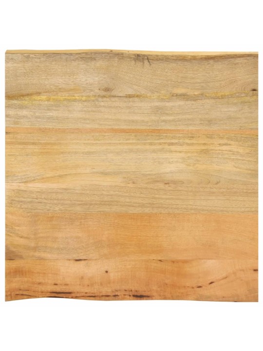 Lauaplaat, 80 x 80 x 2,5 cm, naturaalsete servadega, mangopuit