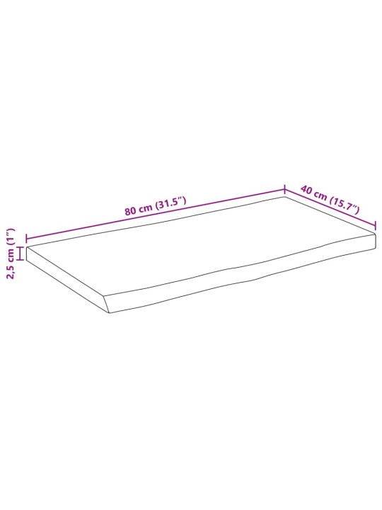 LAUAPLAAT, 80X40X2,5 CM, NATURAALSETE SERVADEGA, MANGOPUIT