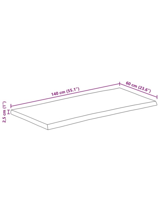 LAUAPLAAT, 140 X 60 X 2,5 CM, NATURAALSETE SERVADEGA, MANGOPUIT