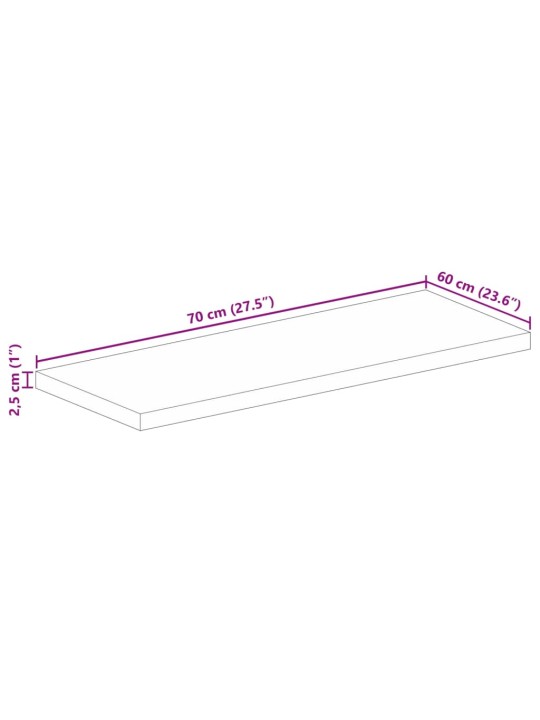 LAUAPLAAT 70X60X2,5 CM RISTKÜLIK AKAATSIAPUIT