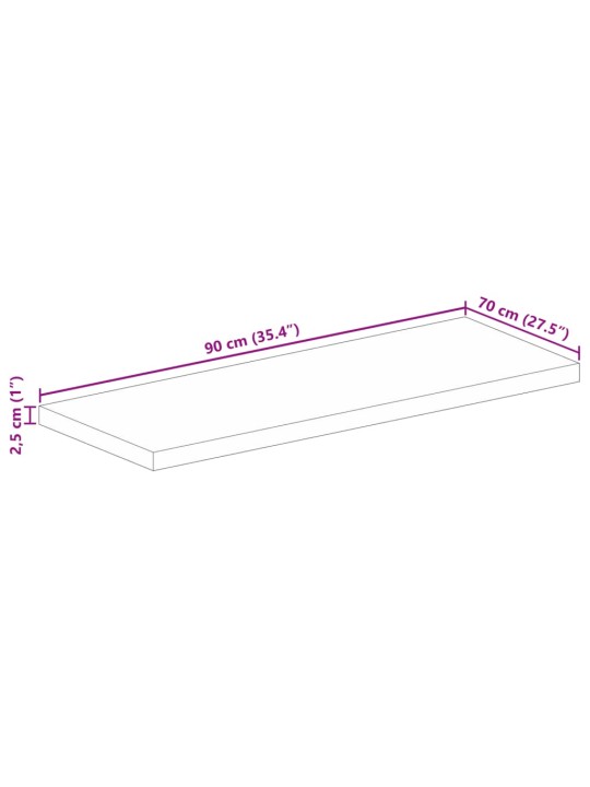 LAUAPLAAT 90X70X2,5 CM RISTKÜLIK AKAATSIAPUIT