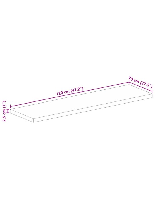 LAUAPLAAT 120X70X2,5 CM RISTKÜLIK AKAATSIAPUIT