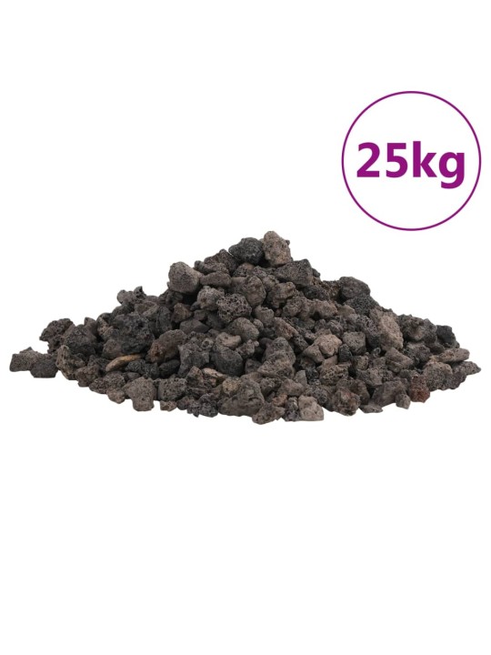 Vulkaanilised kivimid 25 kg, must, 1-2 cm