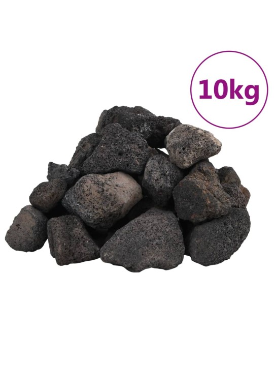 Vulkaanilised kivimid 10 kg, must, 5-8 cm