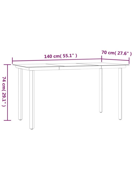 2-osaline aiamööbli komplekt patjadega, hall, polürotang