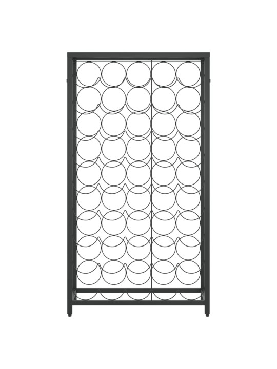 Veiniriiul 45 pudelile, must, 54 x 18 x 100 cm, sepistatud raud