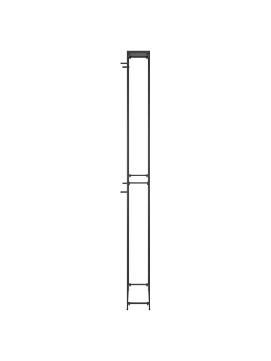 Veiniriiul 95 pudelile, must, 54 x 18 x 200 cm, sepistatud raud