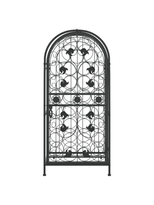 Veiniriiul 33 pudelile, must, 45 x 36 x 100 cm, sepistatud raud