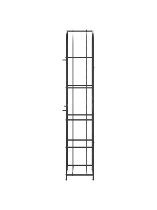 Veiniriiul 73 pudelile, must, 45 x 36 x 200 cm, sepistatud raud