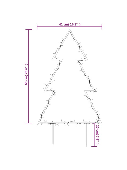 Jõulukaunistus puu 80 LEDi, 60 cm