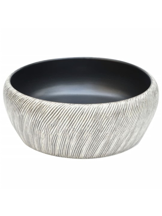 VALAMU TÖÖPINNALE, MUST JA HALL, ÜMAR, Φ41X14, KERAAMILINE
