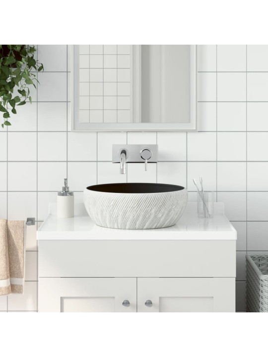 VALAMU TÖÖPINNALE, MUST JA HALL, ÜMAR, Φ41X14, KERAAMILINE