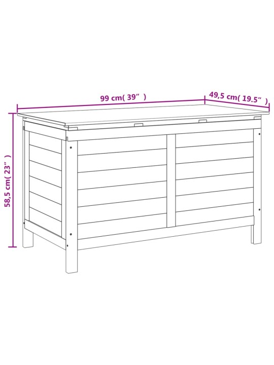 Aia hoiukast, valge, 99 x 49,5 x 58,5 cm, nulupuit