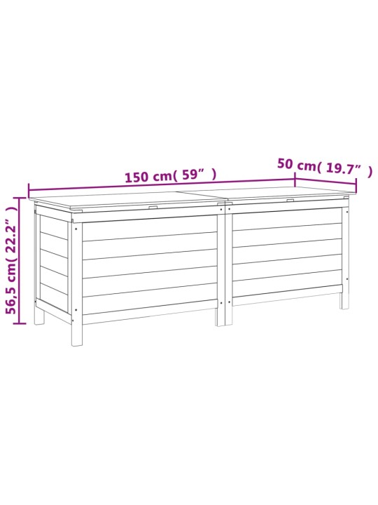 Aia hoiukast, valge, 150 x 50 x 56,5 cm, nulupuit