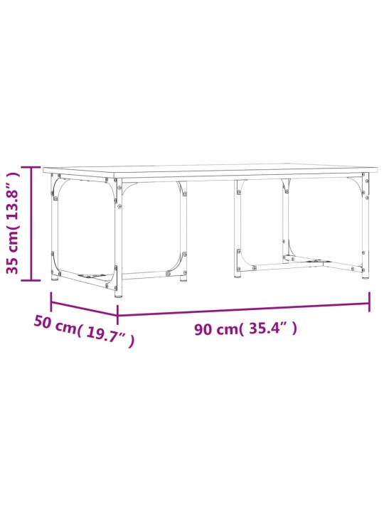 Kohvilaud, sonoma tamm, 90x50x35 cm, tehispuit