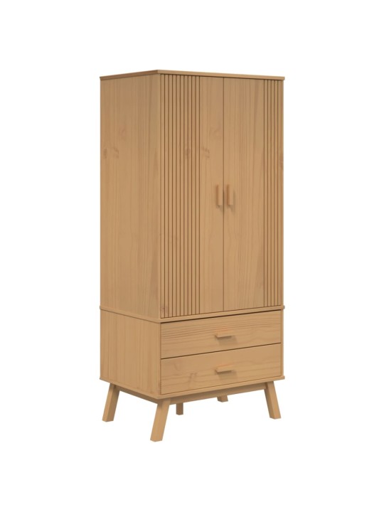RIIDEKAPP "OLDEN", PRUUN, 76,5 X 53 X 172 CM, MÄNNIPUIT