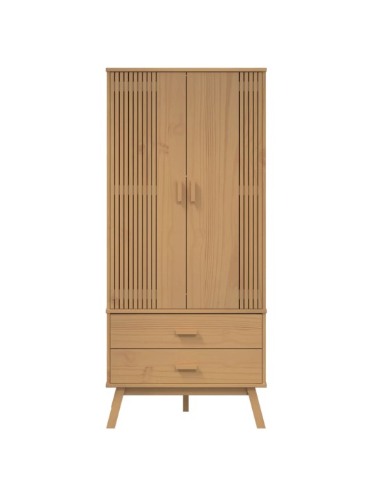 RIIDEKAPP "OLDEN", PRUUN, 76,5 X 53 X 172 CM, MÄNNIPUIT