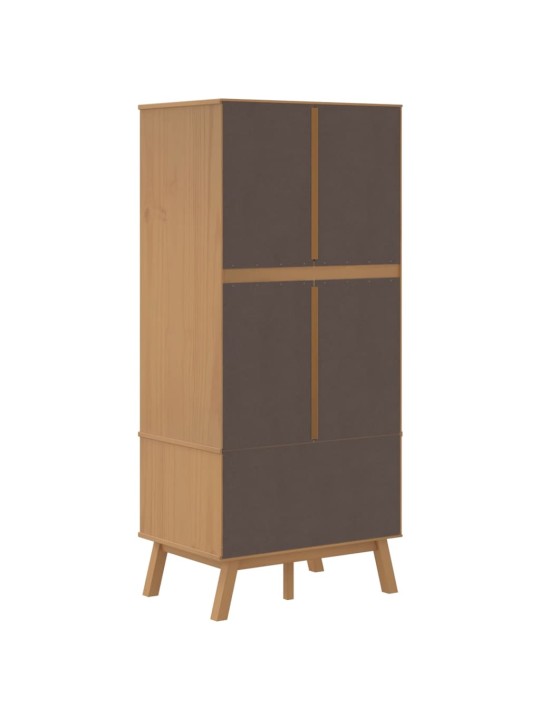 RIIDEKAPP "OLDEN", HALL JA PRUUN, 76,5 X 53 X 172 CM, MÄNNIPUIT