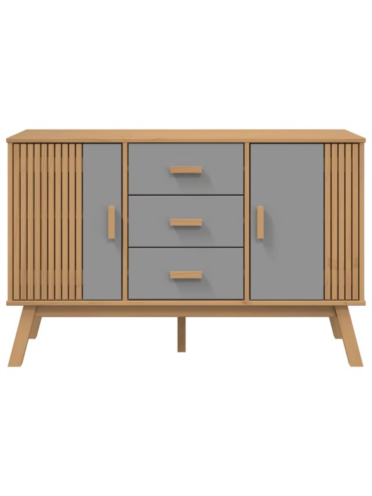 PUHVETKAPP "OLDEN", HALL JA PRUUN, 114X43X73,5 CM, MÄNNIPUIT