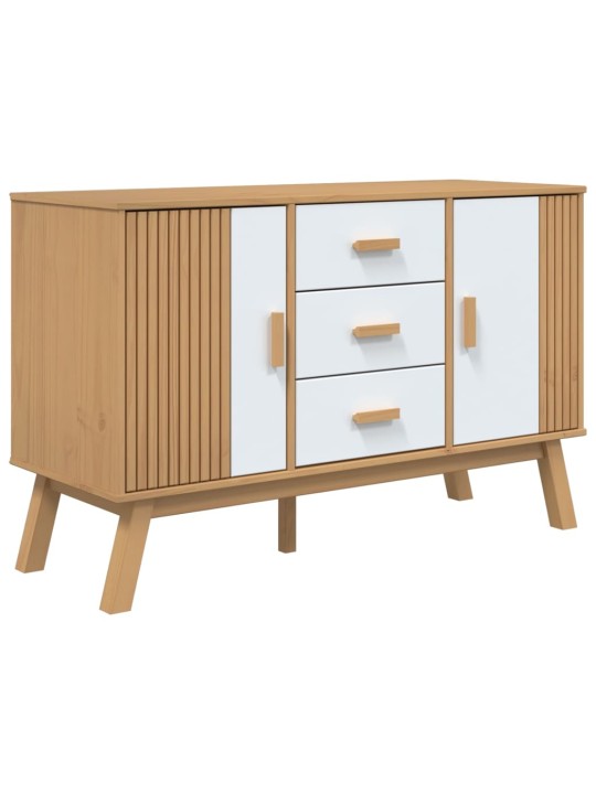 PUHVETKAPP "OLDEN", VALGE JA PRUUN, 114X43X73,5 CM, MÄNNIPUIT