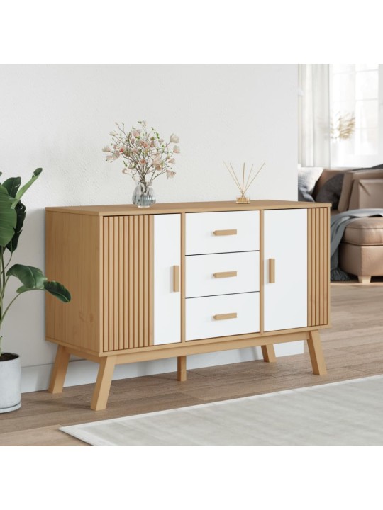 PUHVETKAPP "OLDEN", VALGE JA PRUUN, 114X43X73,5 CM, MÄNNIPUIT