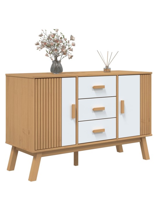 PUHVETKAPP "OLDEN", VALGE JA PRUUN, 114X43X73,5 CM, MÄNNIPUIT