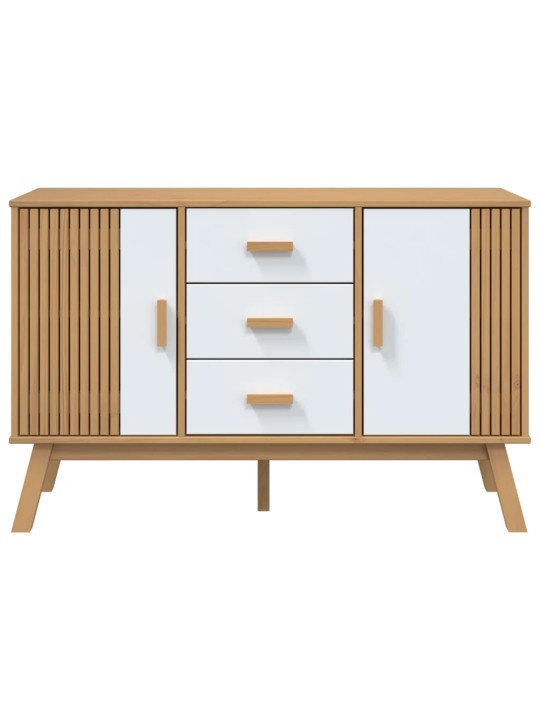 PUHVETKAPP "OLDEN", VALGE JA PRUUN, 114X43X73,5 CM, MÄNNIPUIT