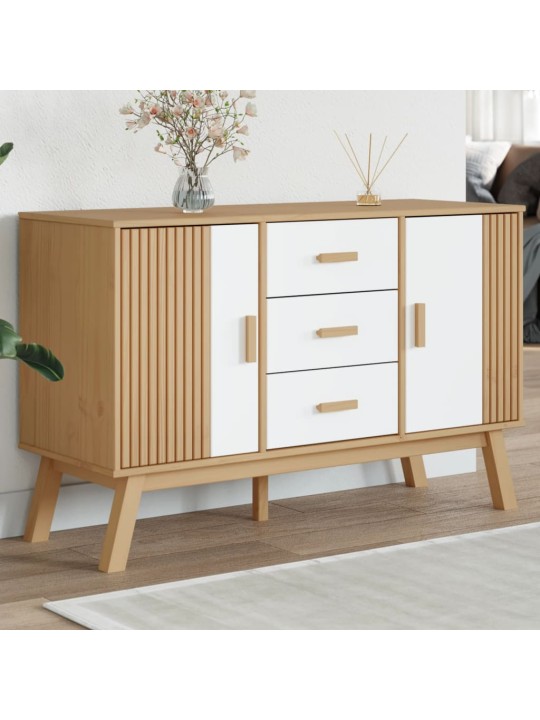 PUHVETKAPP "OLDEN", VALGE JA PRUUN, 114X43X73,5 CM, MÄNNIPUIT