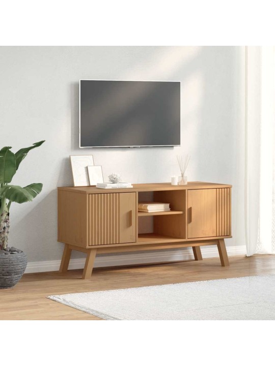 TELERIKAPP "OLDEN", PRUUN, 114 X 43 X 57 CM, MÄNNIPUIT