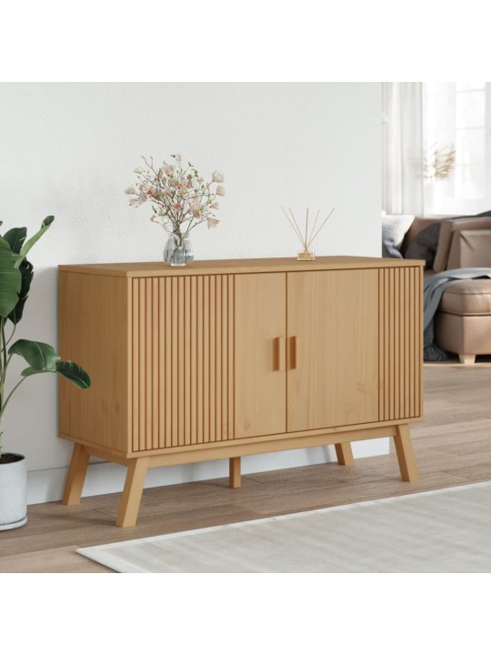 PUHVETKAPP "OLDEN", PRUUN, 114 X 43 X 73,5 CM, MÄNNIPUIT