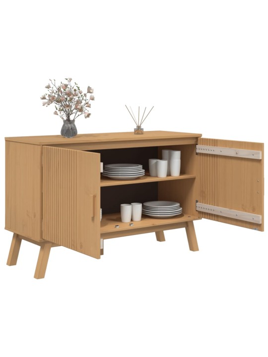 PUHVETKAPP "OLDEN", PRUUN, 114 X 43 X 73,5 CM, MÄNNIPUIT
