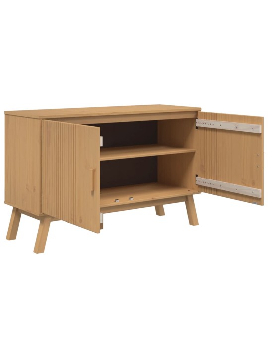 PUHVETKAPP "OLDEN", PRUUN, 114 X 43 X 73,5 CM, MÄNNIPUIT