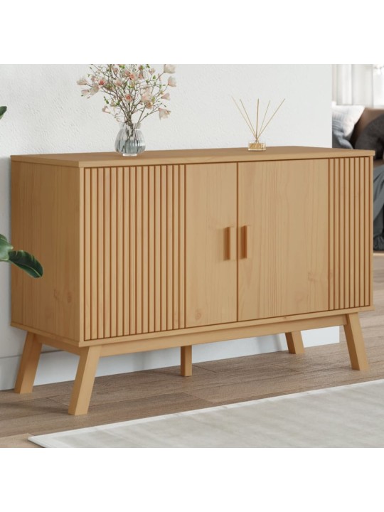 PUHVETKAPP "OLDEN", PRUUN, 114 X 43 X 73,5 CM, MÄNNIPUIT