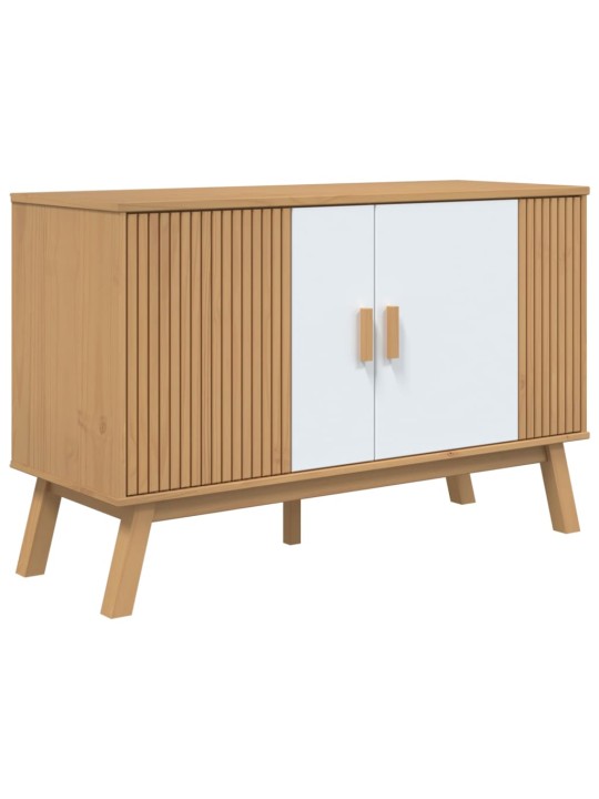 PUHVETKAPP "OLDEN", VALGE JA PRUUN, 114X43X73,5 CM, MÄNNIPUIT