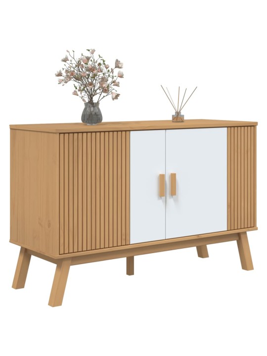 PUHVETKAPP "OLDEN", VALGE JA PRUUN, 114X43X73,5 CM, MÄNNIPUIT
