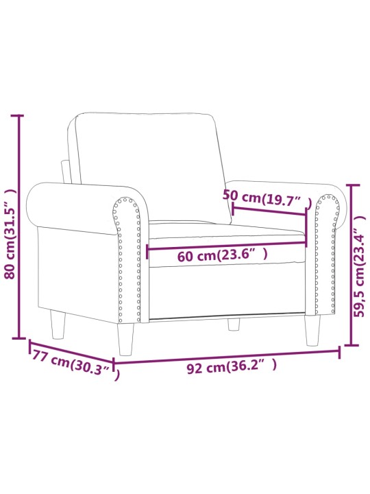 Tugitool, tumehall, 60 cm, samet