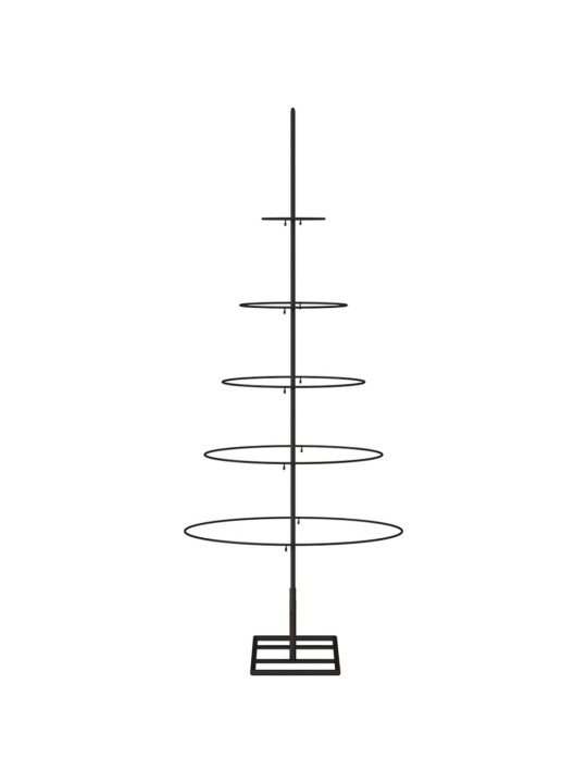 Metallist kunstkuusk kaunistuseks, must, 125 cm