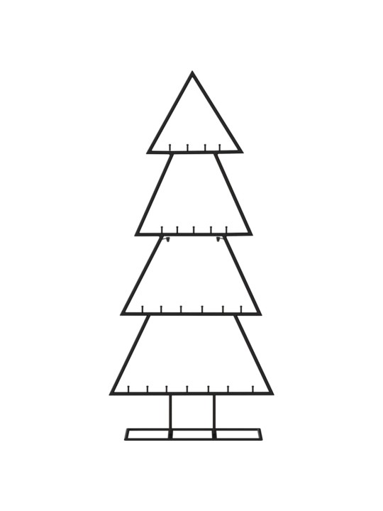 Metallist kunstkuusk kaunistuseks, must, 125 cm