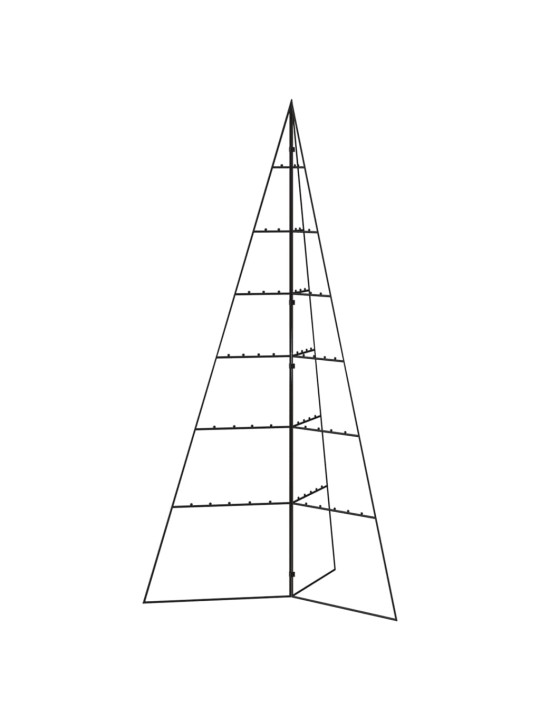 Metallist kunstkuusk kaunistuseks, must, 140 cm