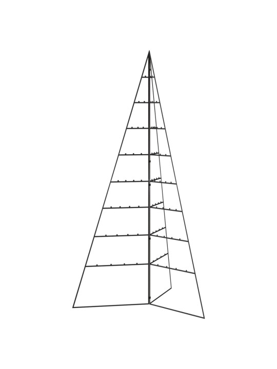 Metallist kunstkuusk kaunistuseks, must, 180 cm