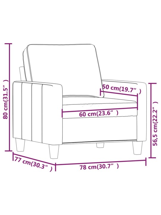 Tugitool, must, 60 cm, kangas