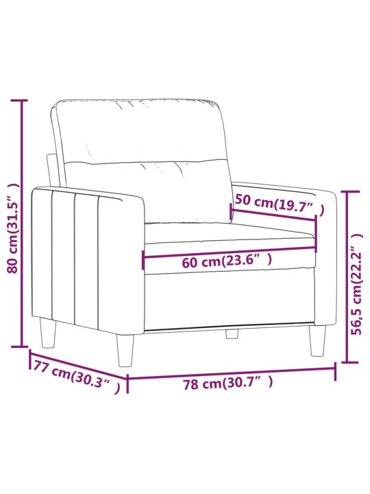 Tugitool, must, 60 cm, kangas